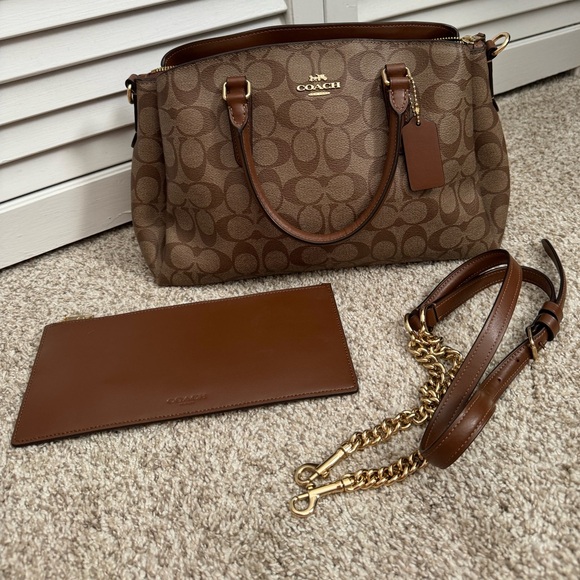 💕Beautiful💕 COACH Sage Series Crossbody monogram signature handbag purse - Picture 7 of 16